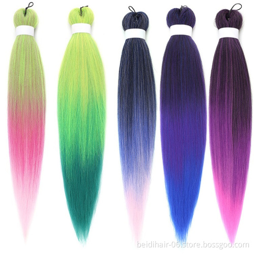 Top Quality Extension Hair Crochet for African Hair Expression Ombre Braids Easy Braid Pre Stretched Synthetic Braiding Hair